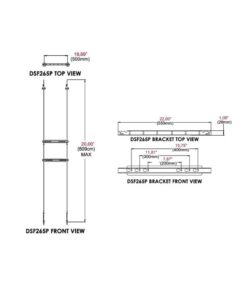 Drahtseil Boden-Deckenhalterung für Displays